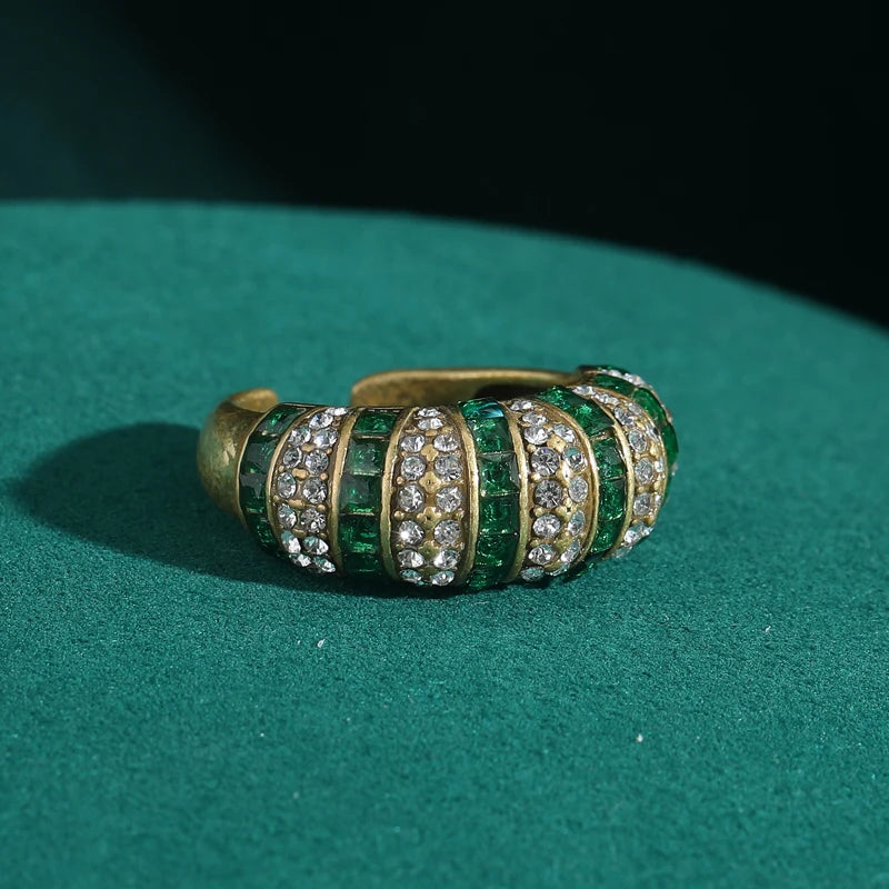 LUNA Rhinestone Horn Ring Secondary image