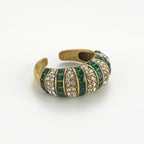 LUNA Rhinestone Horn Ring
