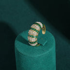 LUNA Rhinestone Horn Ring