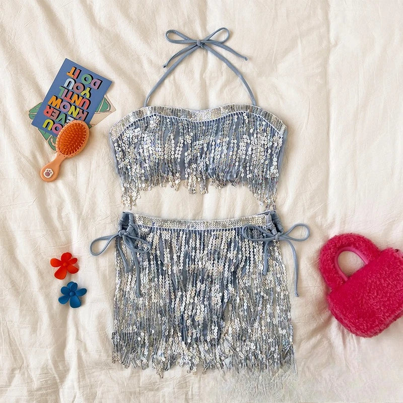 CASCADE Sequin Bikini Set