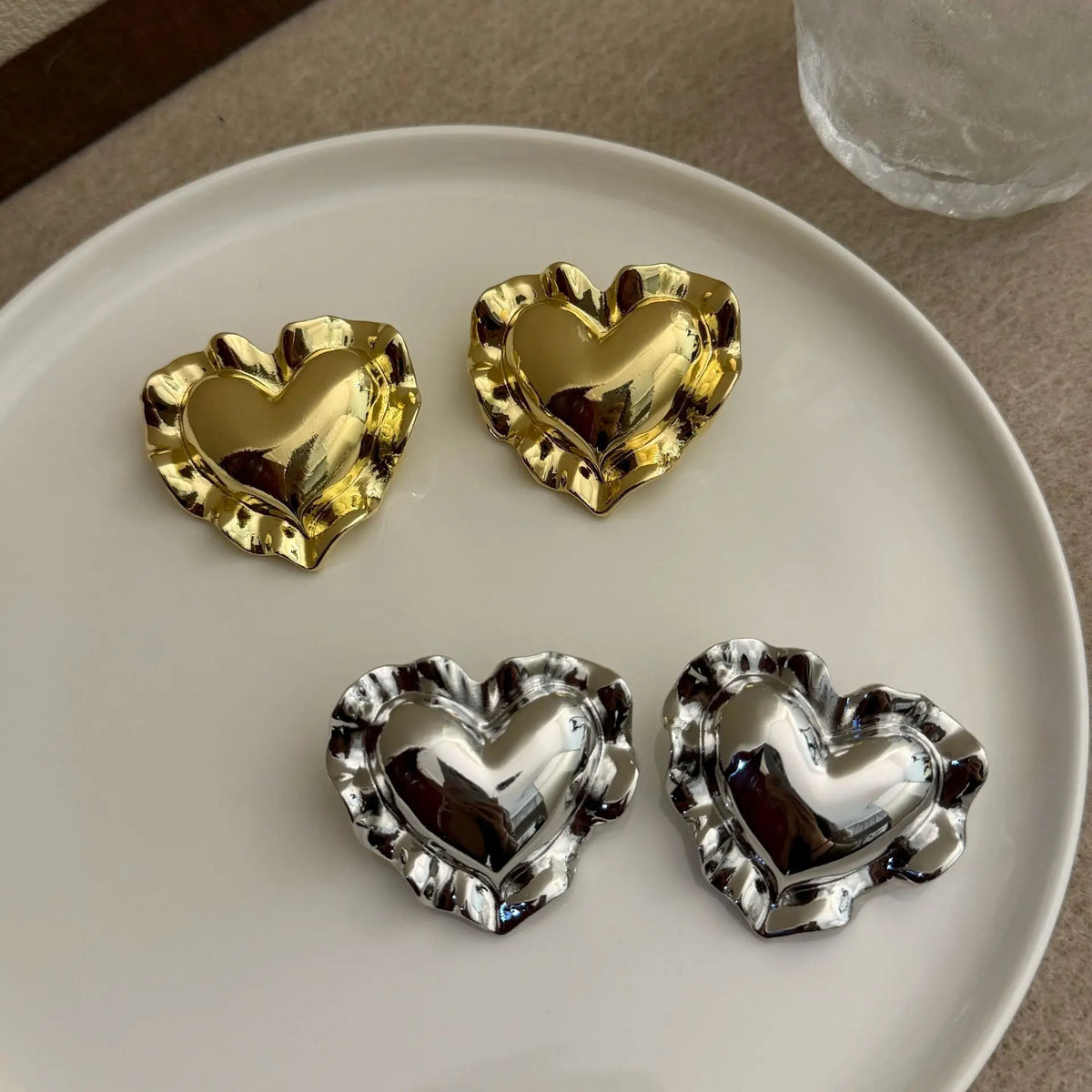 AMOUR Oversized Heart Earrings-earrings-SAINT CHIC-Gold-SAINT CHIC