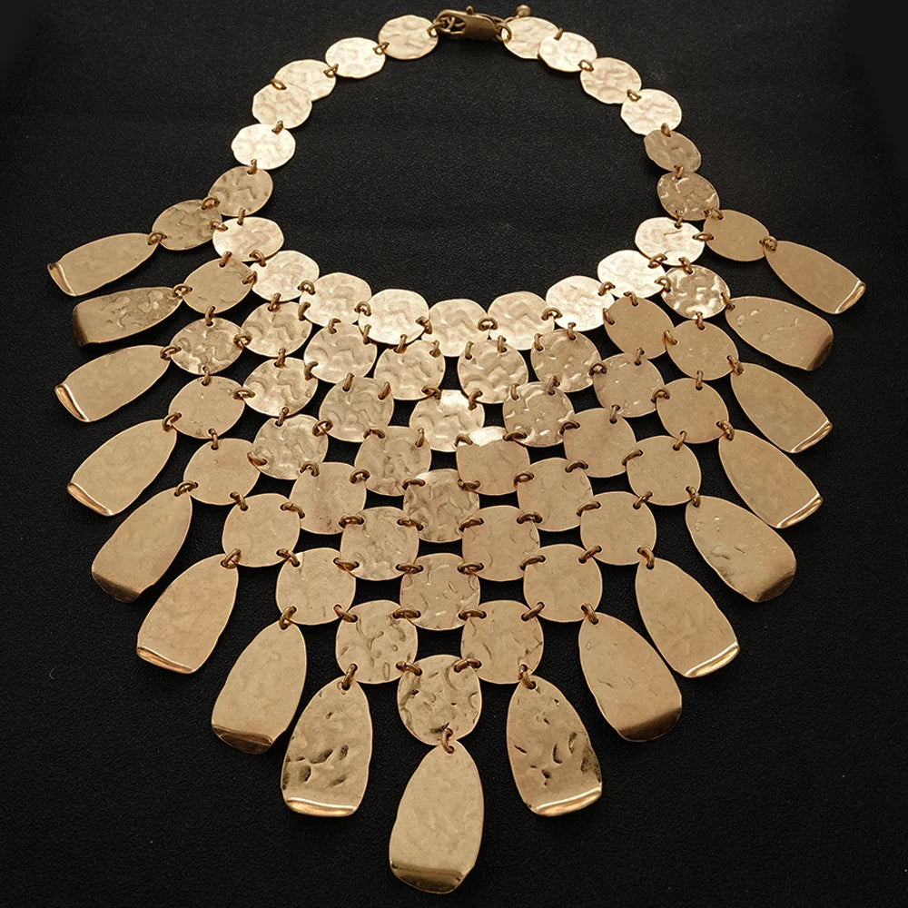 AURA Sculpted Collar Necklace-necklace-SAINT CHIC-Silver-SAINT CHIC