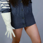 AVENUE Leather Glove-glove-SAINT CHIC-White-SAINT CHIC