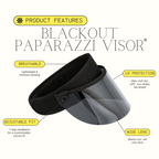BLACKOUT Paparazzi Visor® 2.0 – All-Black Sun Shield-Hats-SAINT CHIC-SAINT CHIC