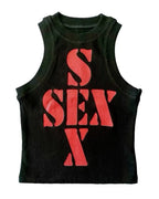BLUNT Graphic Crop Tank-Crop Tank-SAINT CHIC-S-SAINT CHIC