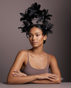BOUQUET Headband-hair accessory-SAINT CHIC-Black-SAINT CHIC