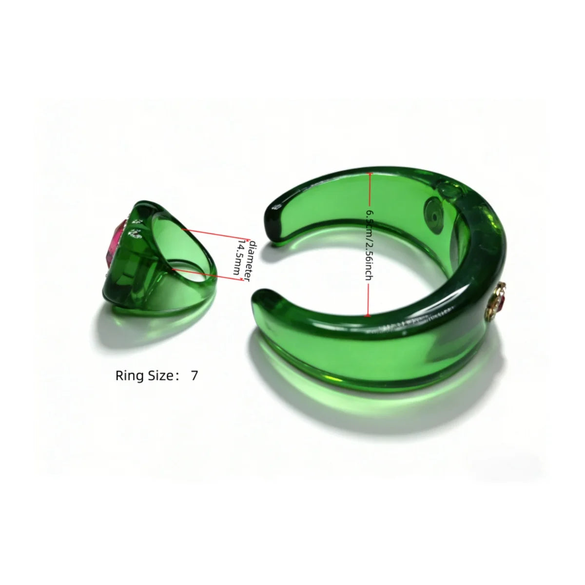 CANDY Bangle & Ring Set-Bangle & Ring Set-SAINT CHIC-Green / Red-SAINT CHIC