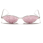 CAT-EYE Rhinestone Sun Glasses-Sunglasses-SAINT CHIC-Pink-SAINT CHIC