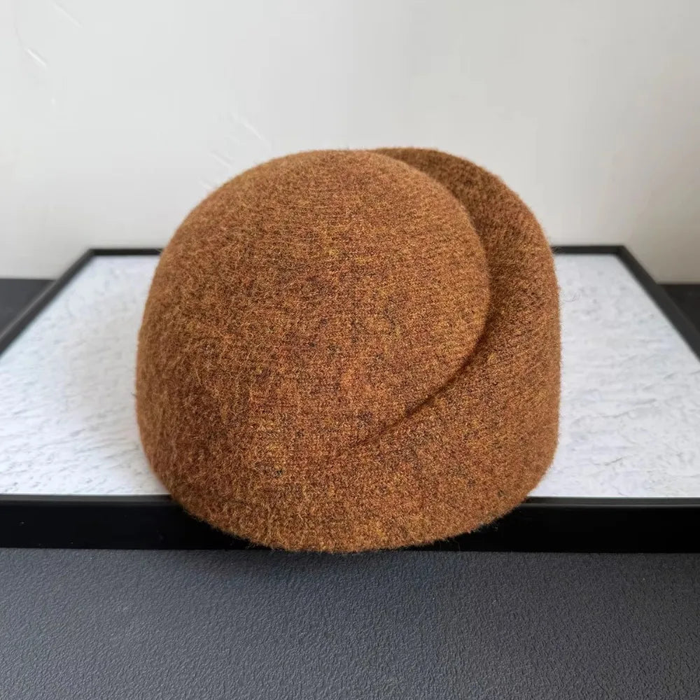 CLEO Beret-Hat-SAINT CHIC-Coffee-SAINT CHIC