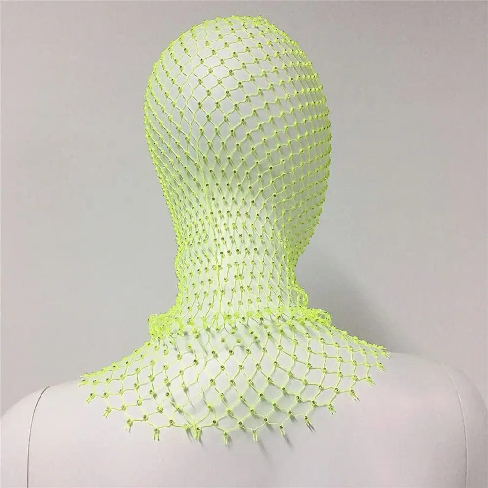 COVR Rhinestone Mesh Hood – Avant-Garde Statement-Hat-SAINT CHIC-Black-SAINT CHIC