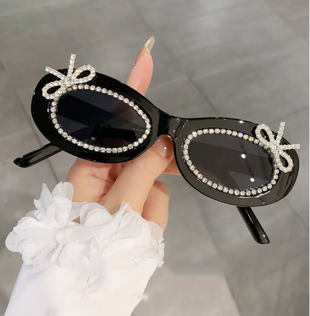 CRYSTAL BOW Shades-sunglasses-SAINT CHIC-Black-SAINT CHIC