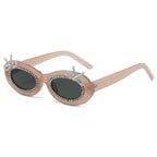 CRYSTAL BOW Shades-sunglasses-SAINT CHIC-Light Brown-Green-SAINT CHIC