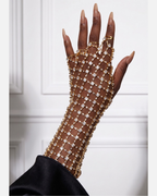 CRYSTAL Mesh Cuff Bracelet-bracelet-SAINT CHIC-Gold-SAINT CHIC