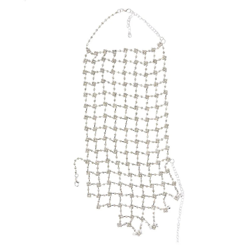 CRYSTAL Mesh Cuff Bracelet-bracelet-SAINT CHIC-Silver-SAINT CHIC