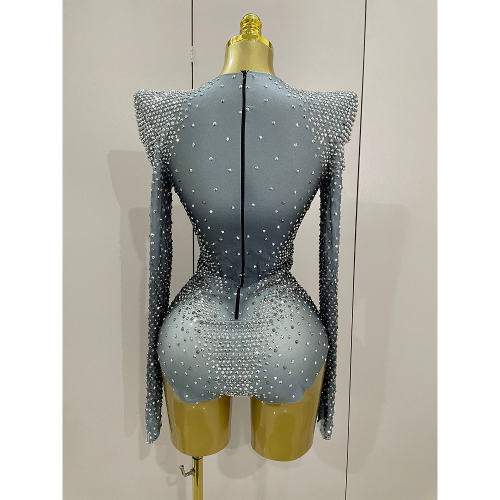 CRYSTALIZE Bodysuit-Bodysuit-SAINT CHIC-S-SAINT CHIC