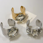 ÉCLAT Cuff Bracelet-bracelet-SAINT CHIC-Silver Three Stone-SAINT CHIC