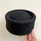 ÉDITH Pillbox Beret Hat-hat-SAINT CHIC-Black-S-SAINT CHIC