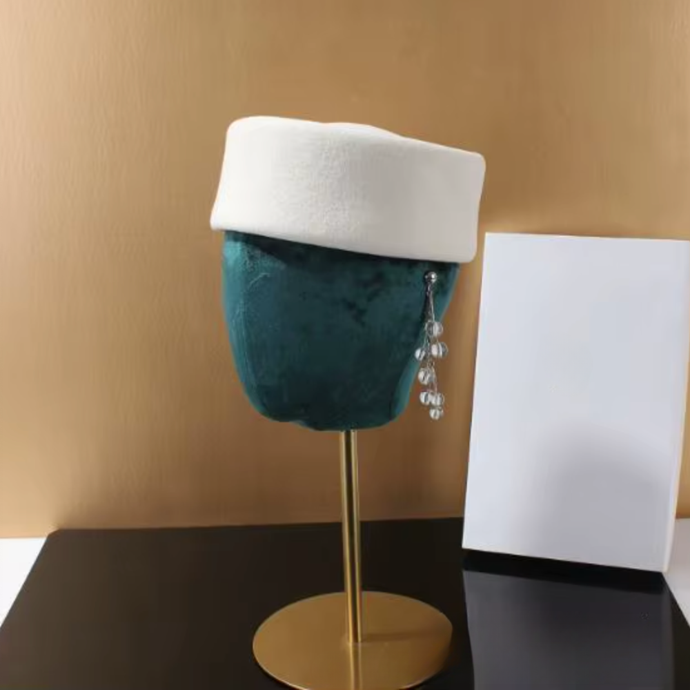ÉDITH Pillbox Beret Hat-hat-SAINT CHIC-White-S-SAINT CHIC