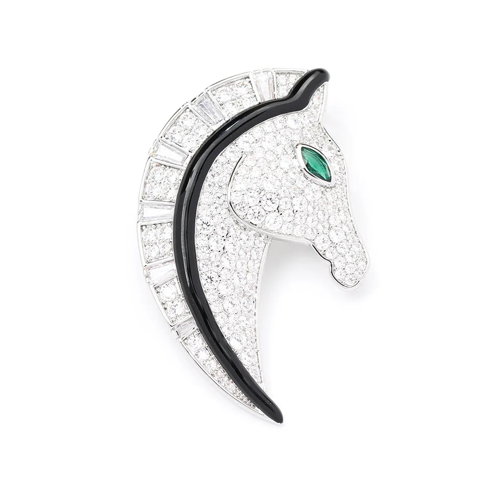 EQUUS Horse Head Brooch-Brooch-SAINT CHIC-Gold-SAINT CHIC Main image