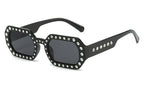 FACET Diamond Polygon Sunglasses-Sunglasses-SAINT CHIC-Black Gray-SAINT CHIC
