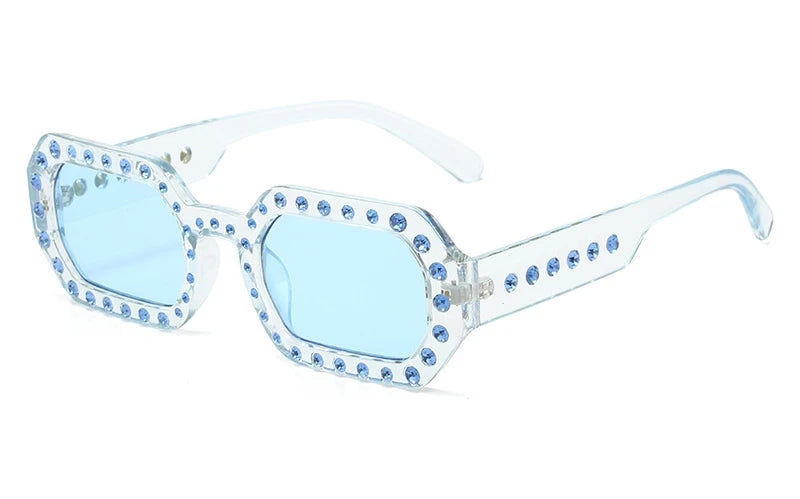 FACET Diamond Polygon Sunglasses-Sunglasses-SAINT CHIC-Blue-SAINT CHIC
