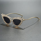 FLEUR Diamond Cat Eye Sunglasses-Sunglasses-SAINT CHIC-Champagne-SAINT CHIC