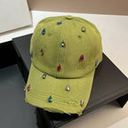 GEM DROP Baseball Cap-hat-SAINT CHIC-Green-SAINT CHIC