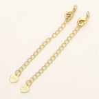 GOLD PLATED EXTENSION CHAINS – 5pc Charm Set with Lobster Clasps-Jewelry-SAINT CHIC-14k Gold 925-5 Chains-SAINT CHIC