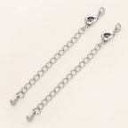 GOLD PLATED EXTENSION CHAINS – 5pc Charm Set with Lobster Clasps-Jewelry-SAINT CHIC-Platinum-5 Chains-SAINT CHIC