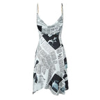 ILLUSION Newspaper Dress-dress-SAINT CHIC-24 Inches-SAINT CHIC