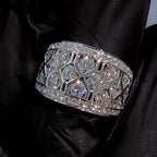 LATTICE Band Ring-Ring-SAINT CHIC-Silver-6-SAINT CHIC