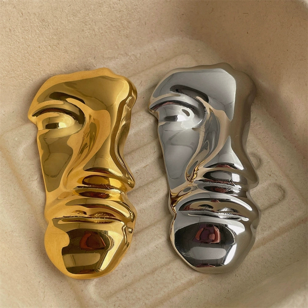 LE VISAGE Brooch-brooch-SAINT CHIC-Gold-SAINT CHIC