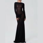 LOXA Maxi Dress-dress-SAINT CHIC-Black-SAINT CHIC