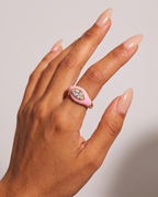 MARQUISE Enamel CZ Ring-Ring-SAINT CHIC-Pink Enamel-SAINT CHIC