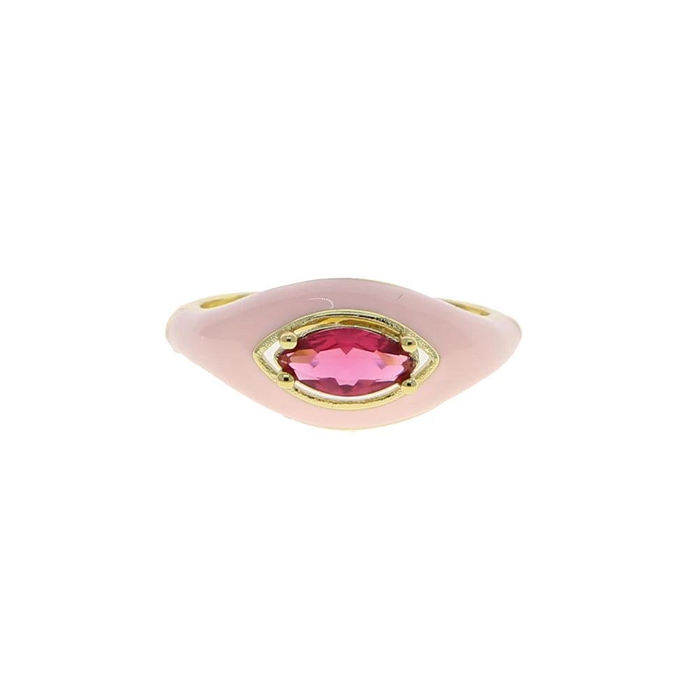 MARQUISE Enamel CZ Ring