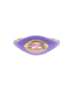 MARQUISE Enamel CZ Ring-Ring-SAINT CHIC-Pink Enamel-SAINT CHIC