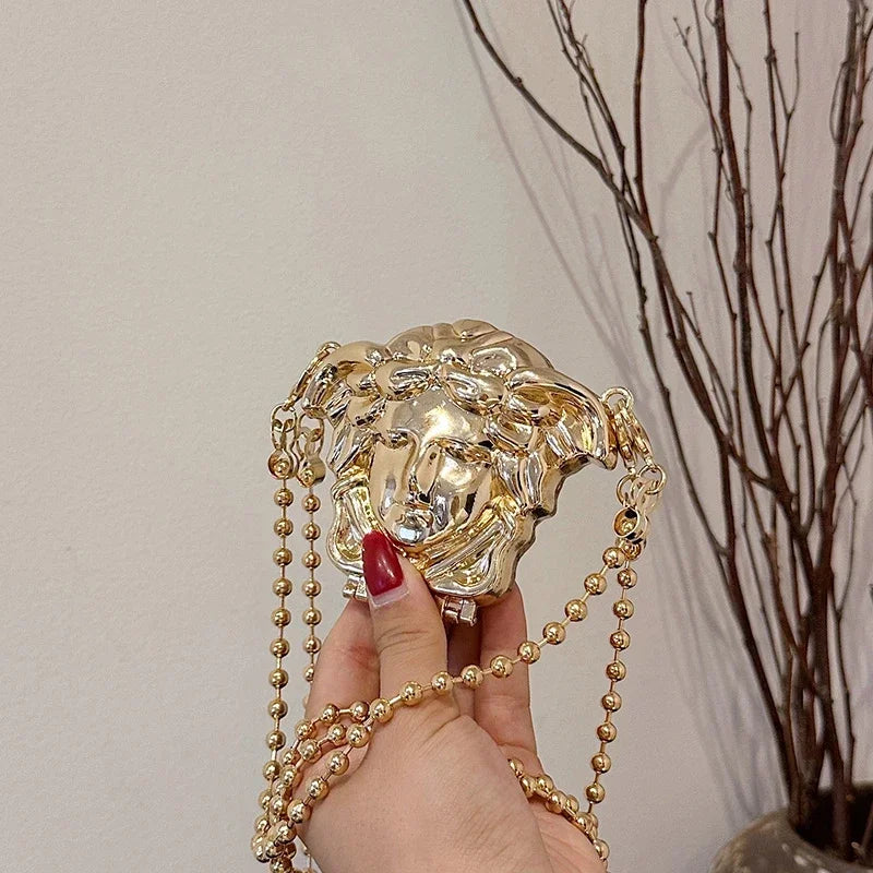 MEDUSA Mini Icon Clutch-bag-SAINT CHIC-Gold-SAINT CHIC