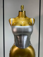 MOLTEN Bandage Top-top-SAINT CHIC-Gold-XS-SAINT CHIC