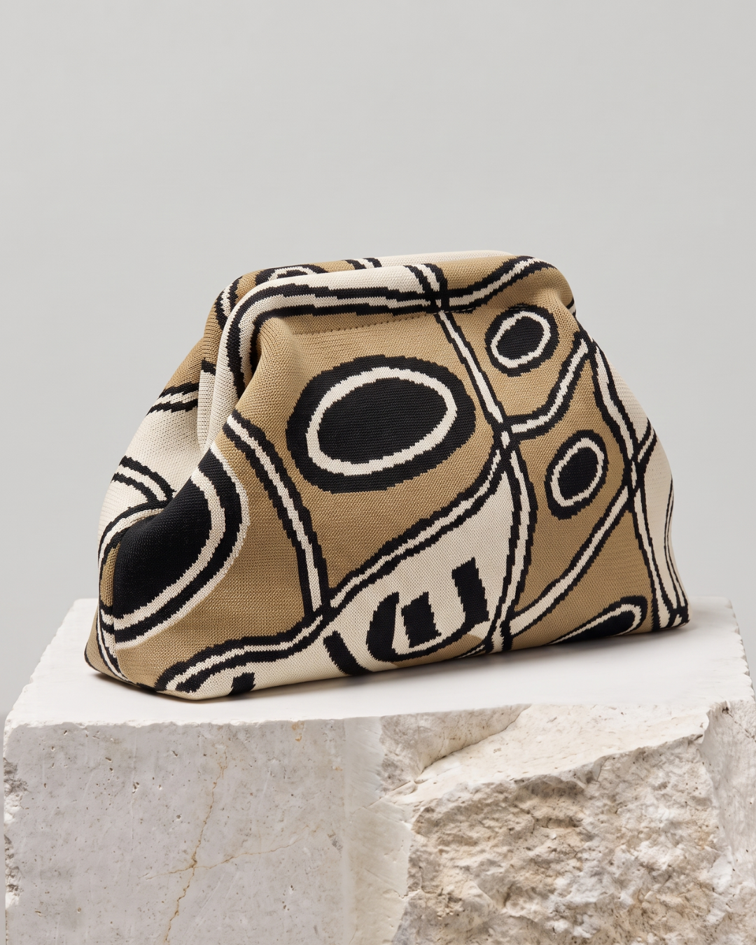 MURAL Clutch Bag-bag-SAINT CHIC-Khaki-SAINT CHIC