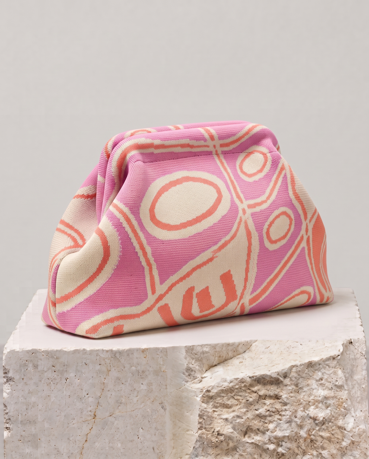 MURAL Clutch Bag-bag-SAINT CHIC-Pink-SAINT CHIC