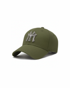 MY CITY Crystal Logo Structured Cap-Hat-SAINT CHIC-Army Green-SAINT CHIC