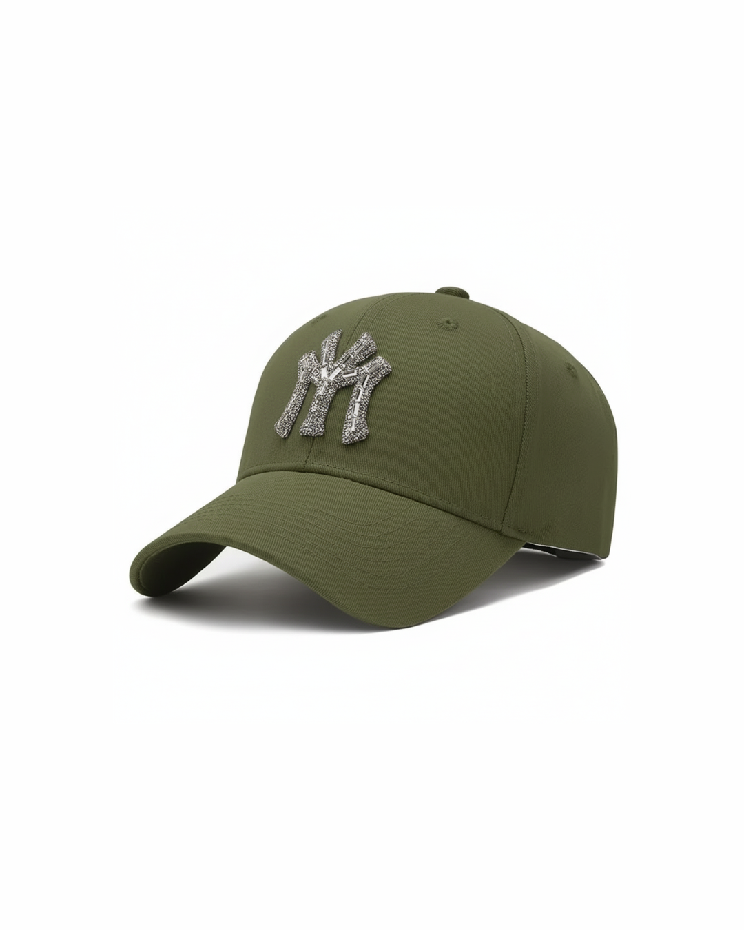 MY CITY Crystal Logo Structured Cap-Hat-SAINT CHIC-Army Green-SAINT CHIC
