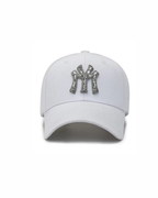 MY CITY Crystal Logo Structured Cap-Hat-SAINT CHIC-Black-SAINT CHIC