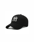 MY CITY Crystal Logo Structured Cap-Hat-SAINT CHIC-Black-SAINT CHIC