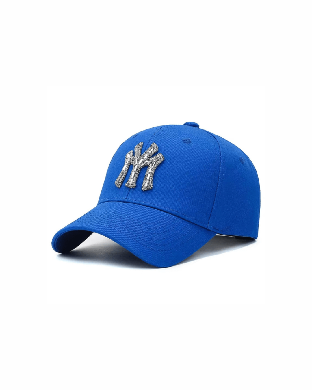 MY CITY Crystal Logo Structured Cap-Hat-SAINT CHIC-Blue-SAINT CHIC