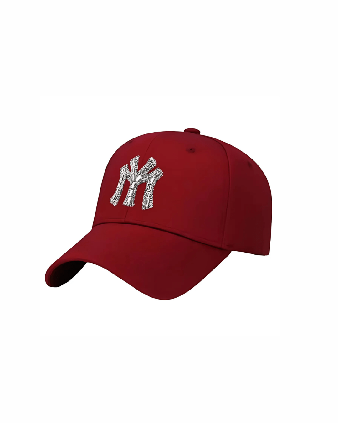 MY CITY Crystal Logo Structured Cap-Hat-SAINT CHIC-Burgundy-SAINT CHIC