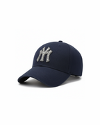 MY CITY Crystal Logo Structured Cap-Hat-SAINT CHIC-Navy Blue-SAINT CHIC