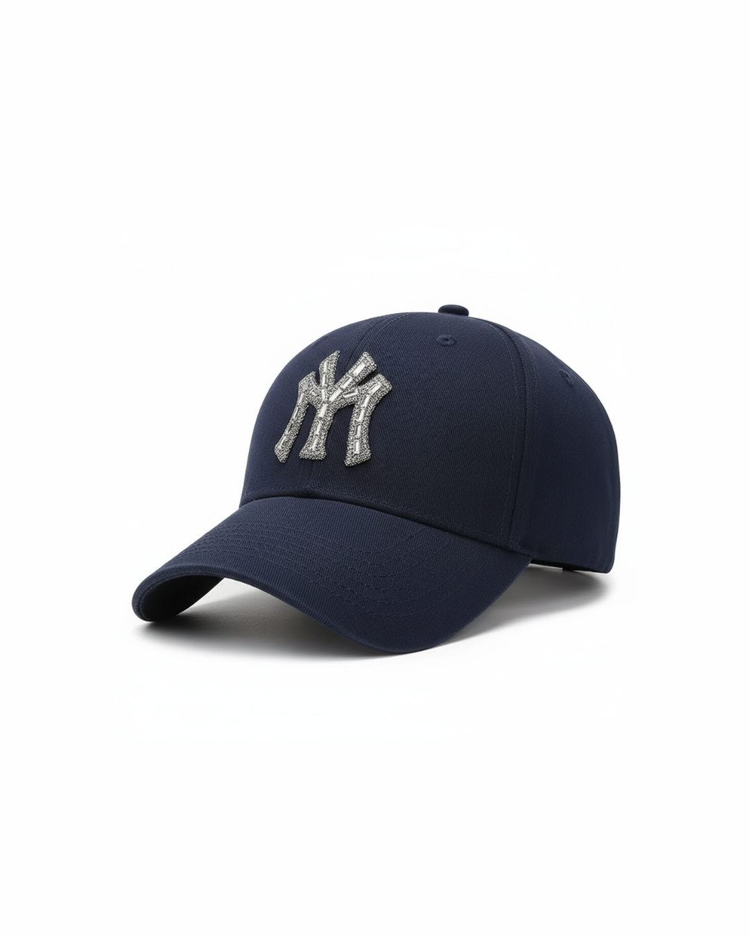 MY CITY Crystal Logo Structured Cap-Hat-SAINT CHIC-Navy Blue-SAINT CHIC