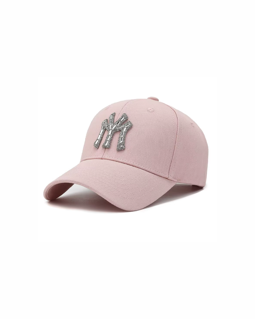 MY CITY Crystal Logo Structured Cap-Hat-SAINT CHIC-Pink-SAINT CHIC