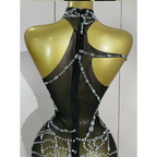 NIGHTFALL WEB Mini Dress-dress-SANT CHIC-S-Black-SAINT CHIC